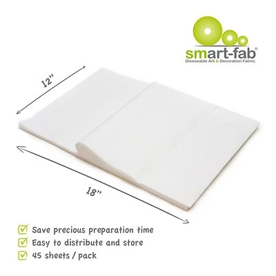 Best reviews of 😉 Smart Fab Art Paper & Rolls Smart-Fab Art & Decoration Fabric Sheets, 12" X 18", White, 45/Pack, 3 Packs/Bundle (23812184510-2) 😍 - Image 4