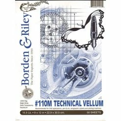 Best Sale ✨ Borden & Riley Craft Papers Borden And Riley #110M Technical Vellum 9 In. X 12 In. Pad [Pack Of 2] 🌟