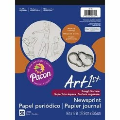 Cheap 🛒 Art Paper & Rolls Pacon® Art1st® Newsprint Pad, 9" X 12", 50 Sheets 🧨
