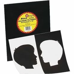Deals ⌛ Craft Papers Hygloss Silhouette Craft Paper, 8.5" X 11", Black & White, 25 Sheets (HYG14851) ❤️