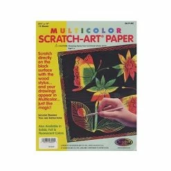 Coupon 🔥 Art Paper & Rolls Scratch Art Multicolor Scratch-Art Paper Pack Of 12 (8000) 🌟