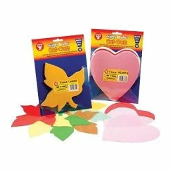 Budget 🤩 Craft Papers Hygloss Bright Shapes, Tissue Paper Maple Leaf, 6-Inch, Assorted Colors, 180 Sheets (HYG88559) ✔️