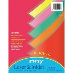Hot Sale 🎁 Craft Papers Pacon® Bond Paper; 8.5"x11", Brights Assortment, 100 Ct (PAC101049) 👍