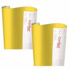 Best deal 🥰 Kittrich Art Paper & Rolls Con-Tact® Creative Covering™ Adhesive Covering, 18" X 16' Per Roll, Yellow, 2 Rolls (KIT16FC9AH2206-2) 😀