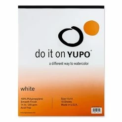 Discount 😍 Yudo Craft Papers Yupo Watercolor Pad 11 In. X 14 In. (L21-YUP197WH1114) ✨