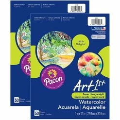 Top 10 ✔️ Art Paper & Rolls Art1st Super Heavyweight Watercolor Paper, 9" X 12", 100 Sheets (PAC4943-2) ⭐
