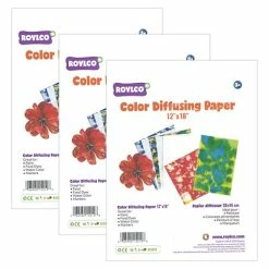 Budget 🎁 Art Paper & Rolls Roylco Color Diffusing Paper, 12" X 18", White, 50/Pack, 3 Packs/Bundle (R-15212-3) 👍