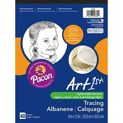 Budget 🤩 Art Paper & Rolls Pacon® Art1st® 9" X 12" Tracing Pad, Transparent, 40 Sheets ✔️