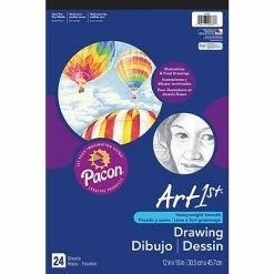 Discount 👏 Art Paper & Rolls Pacon Art1st 18" X 12" Drawing Sketch Pad, 24 Sheets/Pad, 3/Bundle (PAC4737) 🔔