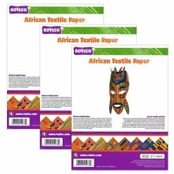 Wholesale 🤩 Art Paper & Rolls Roylco African Textile Paper, 8.5" X 11", Assorted Colors, 32 Sheets/Pack, 3 Packs/Bundle (R-15273-3) 😉