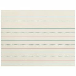 Promo ❤️ Art Paper & Rolls Pacon® Zaner-Bloser™ Broken Midline Newsprint Paper, K, 9/16" - 1 1/8" Rule Size, 500/RM, 3 RM/BD 🎉