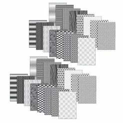 New 😉 Art Paper & Rolls Roylco® Black & White Paper, 5.5" X 8.5", 16 Designs, 208 Sheets Per Pack, 2 Packs (R-15420-2) ✨