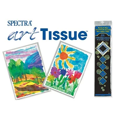 Hot Sale 🔔 Art Paper & Rolls Pacon Spectra Deluxe Bleeding Art Tissue Paper, 30" X 20", 6 Pack/Bundle, Black (PAC59142) ⭐ - Image 2