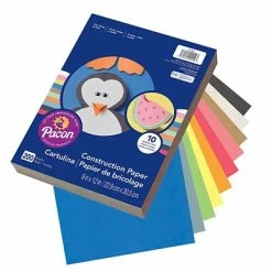 Discount 💯 Art Paper & Rolls Pacon® Lightweight Construction Paper, 9" X 12", 10 Assorted Colors, 200 Sheets (PAC94450) 👏