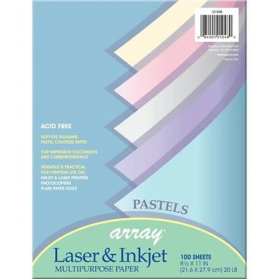 Best Sale 🔔 Craft Papers Pacon® Bond Paper; 8.5"x11", Pastel Assortment, 100 Ct (PAC101048) 🔥