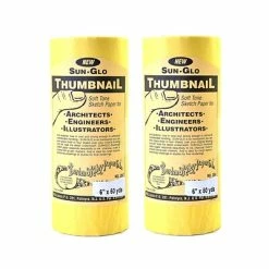 Best Pirce ✔️ Borden & Riley Art Paper & Rolls Borden And Riley Sun-Glo Thumbnail Sketch Paper Rolls Canary 8 Lb. 6 In. X 50 Yrd. [Pack Of 2](PK2-35CR065000) ❤️