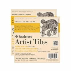 Budget ✨ Art Paper & Rolls Strathmore Artist Tiles Bristol Vellum Pad, 6" X 6", 20 Sheets/Pad, 2 Pads/Pack (PK2-105-972-1) 👏