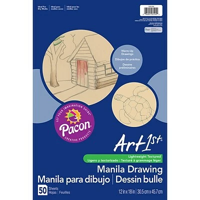 Best Sale ❤️ Pacon Art Paper & Rolls Art1st Lightweight Drawing Paper, Manila 50 Sheets (PAC103194) 🥰