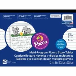Best deal 🥰 Art Paper & Rolls Pacon® Zaner-Bloser™ D'Nealian™ Multi-Program Picture Story Tablet Paper, Grades 1st - 3rd, 2/Bd ⌛