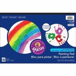 Flash Sale ⌛ Art Paper & Rolls Pacon Painting Paper Pad, 18" X 12", White, 40 Sheets (PAC104611) 😍