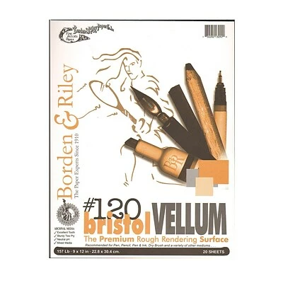 Deals 👏 Borden & Riley Craft Papers Borden And Riley #120 Bristol Pad 9 In. X 12 In. Vellum Finish (12VP091220) 🥰