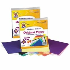 Budget ❤️ Art Paper & Rolls Creativity Street® Origami Paper, 9" X 9", Assorted Colors, 40 Sheets Per Pack, 2 Packs (PAC72200-2) 🎉