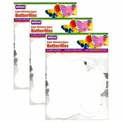 Outlet ⭐ Art Paper & Rolls Roylco Color Diffusing Paper Butterflies, 7" X 11", 48/Pack, 3 Packs/Bundle (R-2445-3) ✨